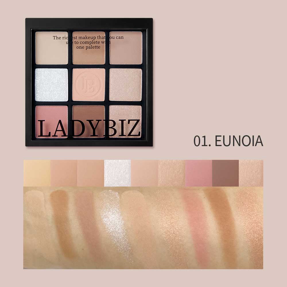 [LADYBIZ] CITY GIRL MOOD COLLECTION NINE COLORS EYE SHADOW PALETTE 9g