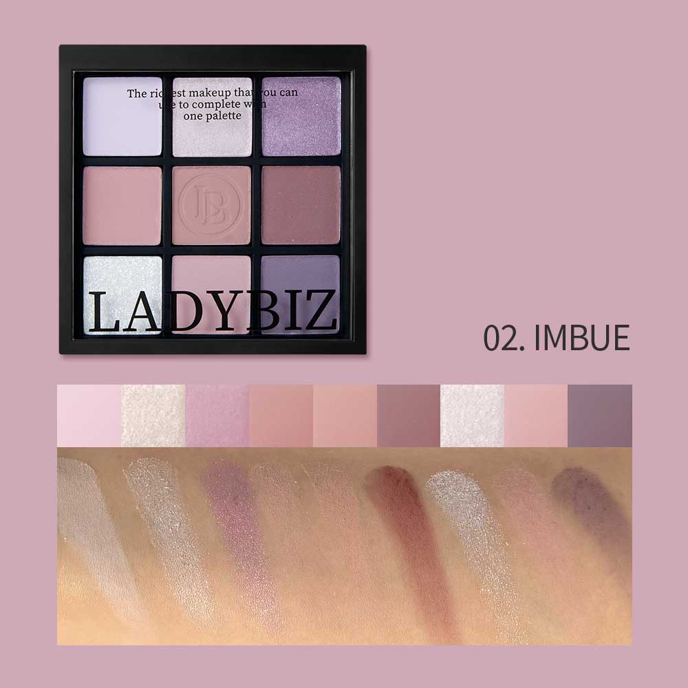 [LADYBIZ] CITY GIRL MOOD COLLECTION NINE COLORS EYE SHADOW PALETTE 9g