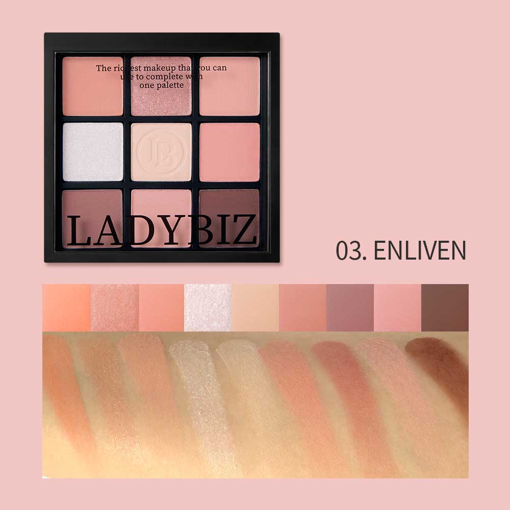 [LADYBIZ] CITY GIRL MOOD COLLECTION NINE COLORS EYE SHADOW PALETTE 9g